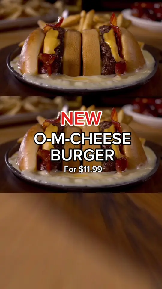 Applebee's Grill + Bar in Temple Terrace showing food, new o-m-cheese burger, video by Applebee's Grill + Bar on Facebook