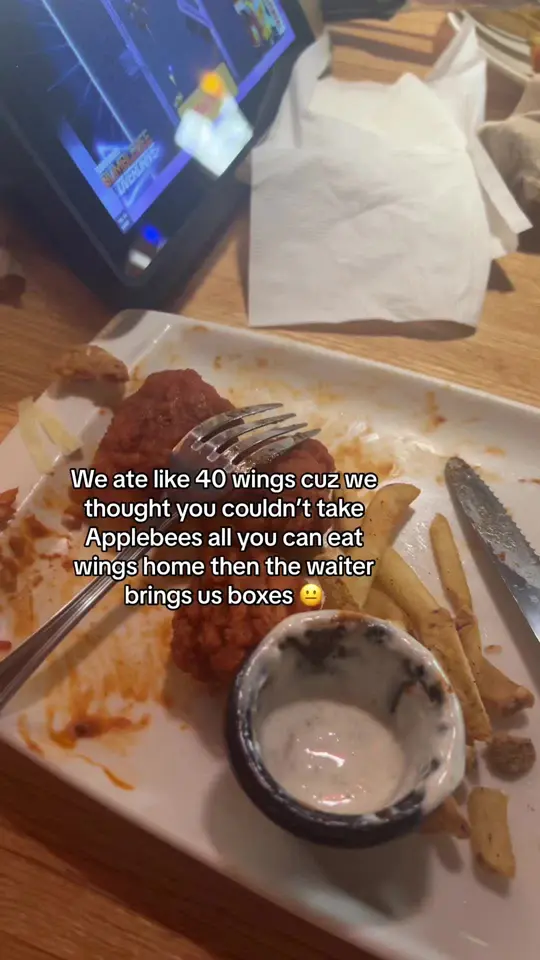 Applebee's Grill + Bar in Wesley Chapel showing wings, visit, video by haileeyguinn on TikTok