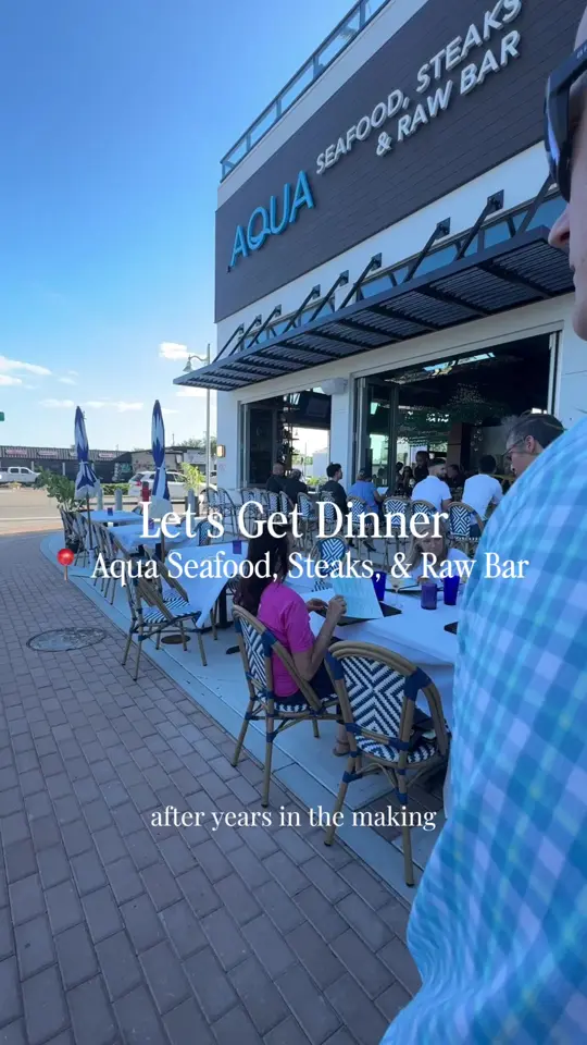 Aqua Seafood, Steaks & Raw Bar in Cape Coral showing review, visit, video by itsalieck on TikTok