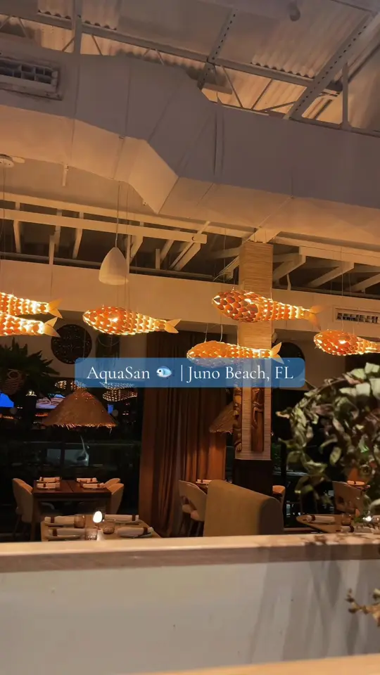 AquaSan in Juno Beach showing food, drinks, video by nikisweetheart4 on TikTok