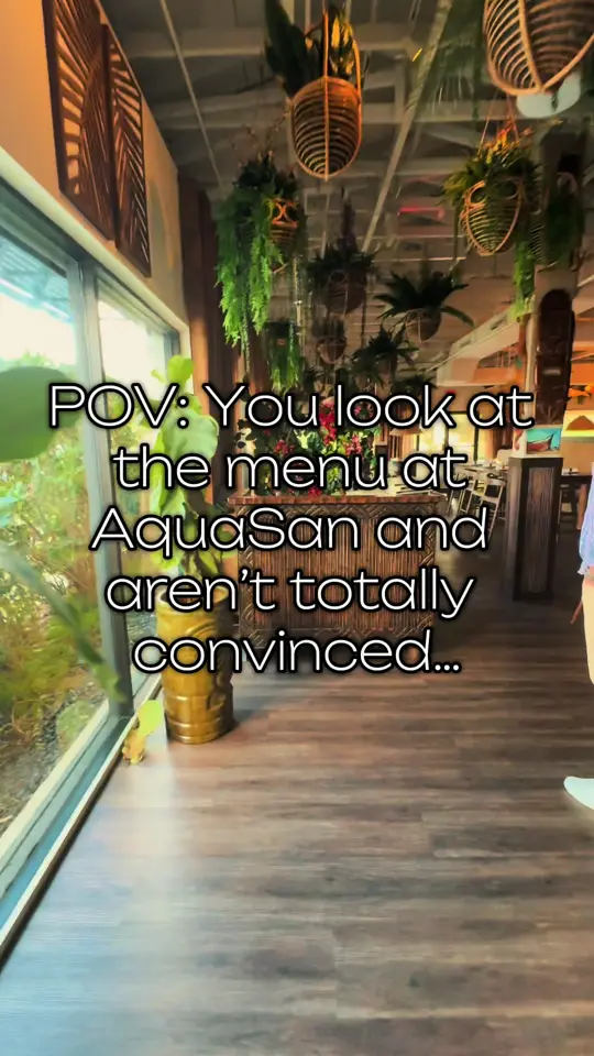 AquaSan in Juno Beach showing visit, menu, food, video by thatpalmbeachmom on TikTok