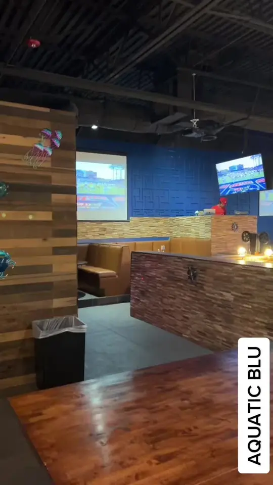 AQUATIC BLU LOUNGE in Ellenwood showing drinks, atmosphere, video by corporateceo on TikTok