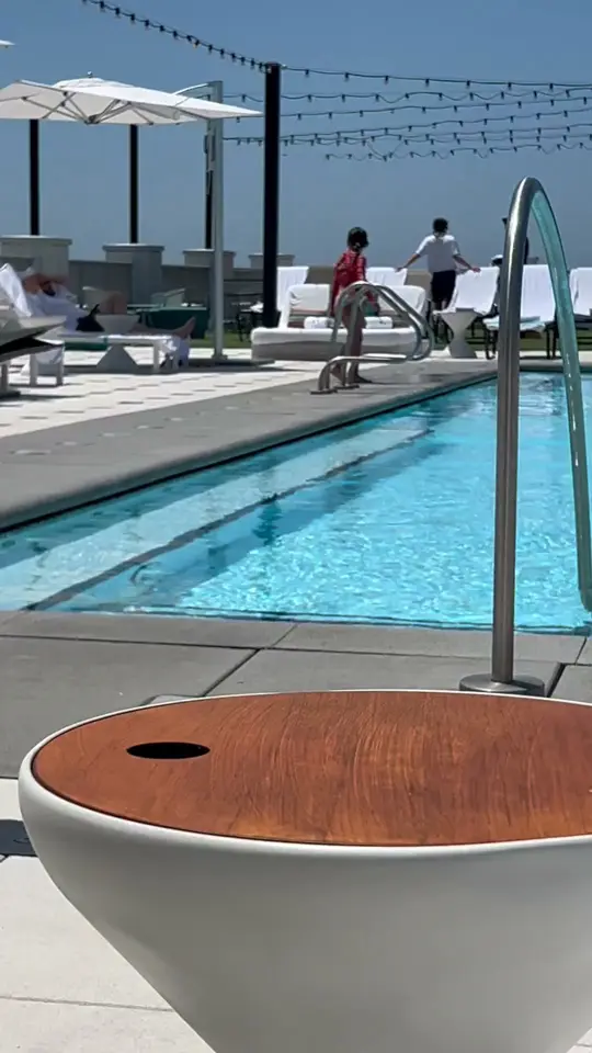 Ara Rooftop Pool & Lounge in Miramar Beach showing event, fifa club world cup, drink, half time highball, drink, sideline spritz, drink, clean sheet collins, video by Hotel Effie Sandestin, Autograph Collect on Facebook