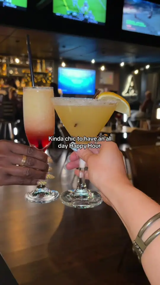 Arabian Cafe & Cocktails in Sandy Springs showing happy hour specials, video by shetherealfoodie on TikTok