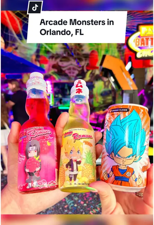  in Florida showing review, arcade games, pinball machines, bar, vending machines, itachi raspberry, video by christinainitalia on TikTok