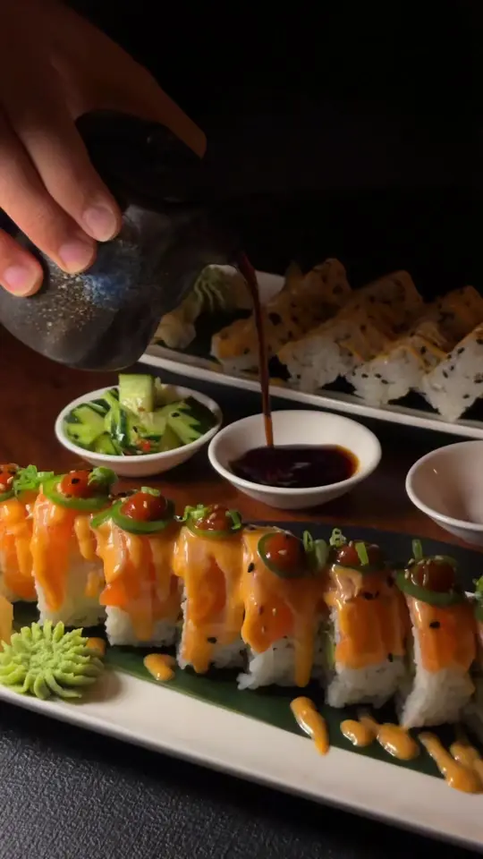 Arco Cafe & Lounge in Savannah showing visit, sushi, video by maria.mg_ on TikTok