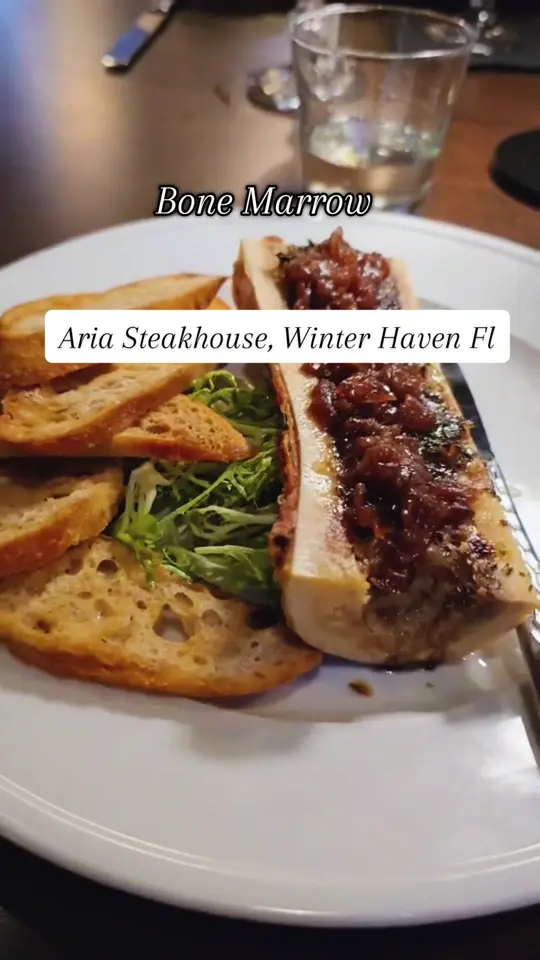Aria Steakhouse in Winter Haven showing review, visit, video by sunshine_state_yum on TikTok