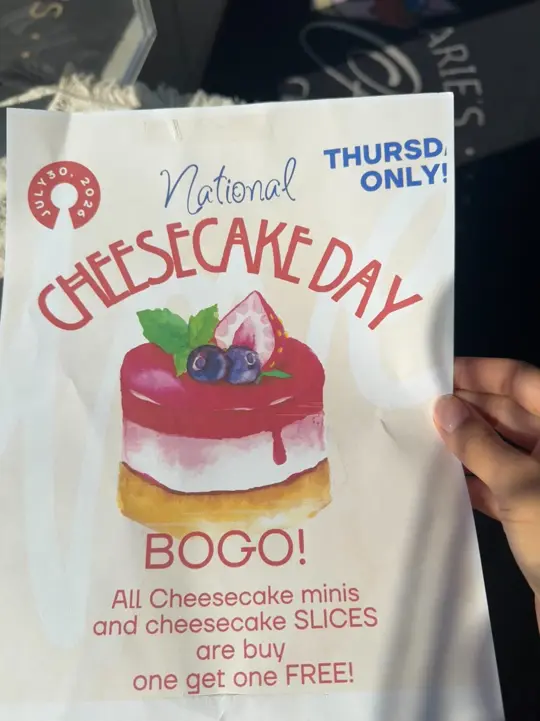 Arie's Artisan Cheesecake in Evans showing food, cheesecake, video by Arie's Artisan Cheesecake on Facebook