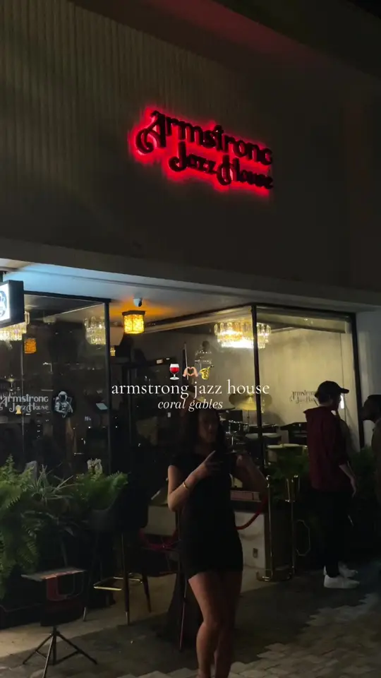 Armstrong Jazz House in Coral Gables showing live music, wine, video by coolgirlcamii on TikTok
