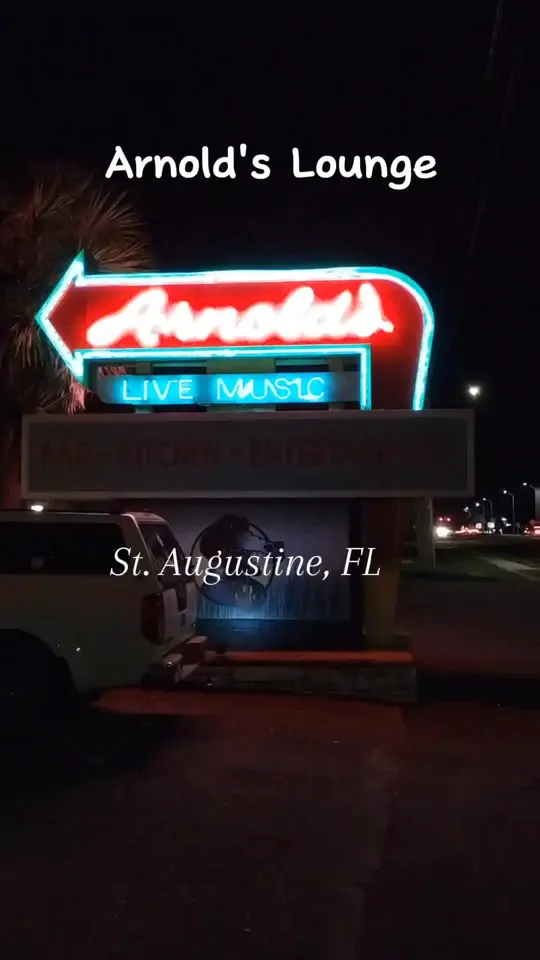 Arnold's Lounge in St. Augustine showing karaoke, bar, video by florida_gothic on TikTok