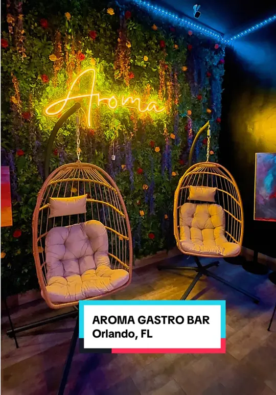 Aroma Gastro Bar in Orlando showing atmosphere, art class, event, video by adventurousclicks on TikTok