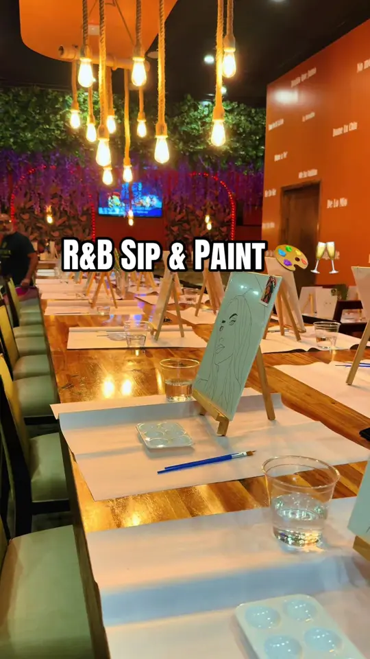 Aroma Gastro Bar in Orlando showing event, sip and paint, video by adventurousclicks on TikTok