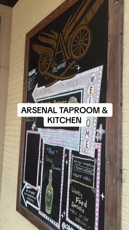 Arsenal Tap Room + Kitchen in Augusta showing sandwich, beer, video by kaylamalm on TikTok