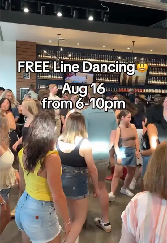 Atlanta Hard Cider Co. & Atlanta Distillery in Marietta showing event, line dancing, drink, honey bee pints, food, danos dogs, video by atlantahardcider on TikTok