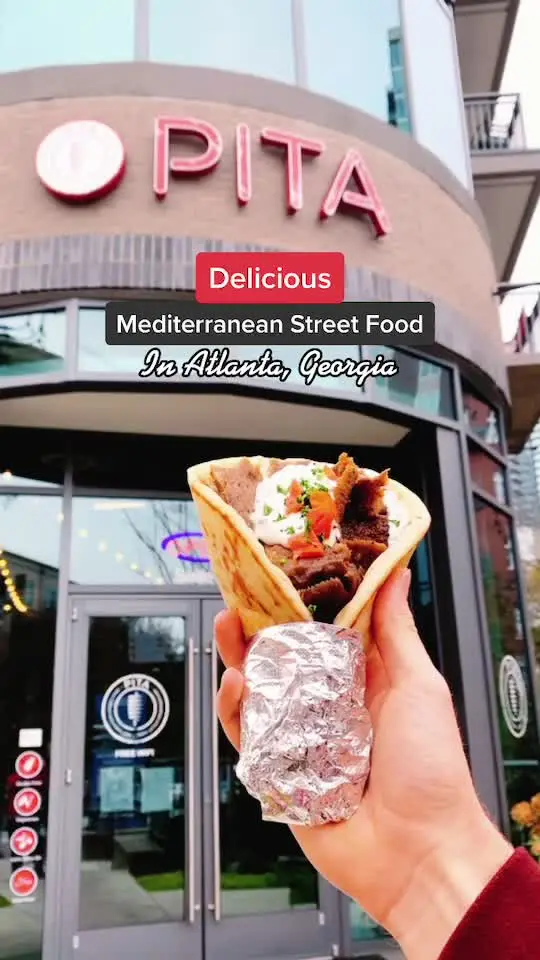 Atlanta Pizza & Gyro in Conyers showing food, mediterranean street food, video by atlfoodies on TikTok