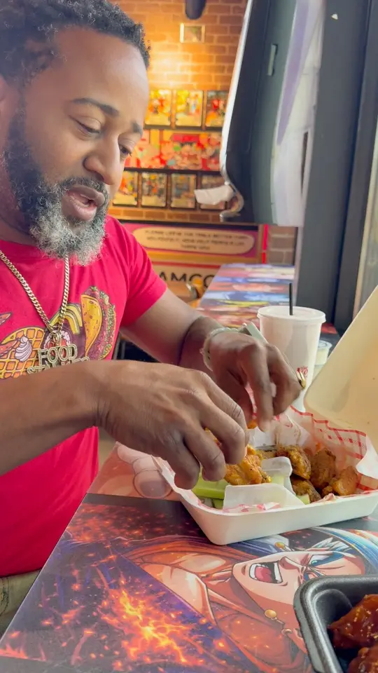Atlanta's Best Wings in Tucker showing wings, hibachi, atmosphere, video by The Real Food Stalker on Facebook