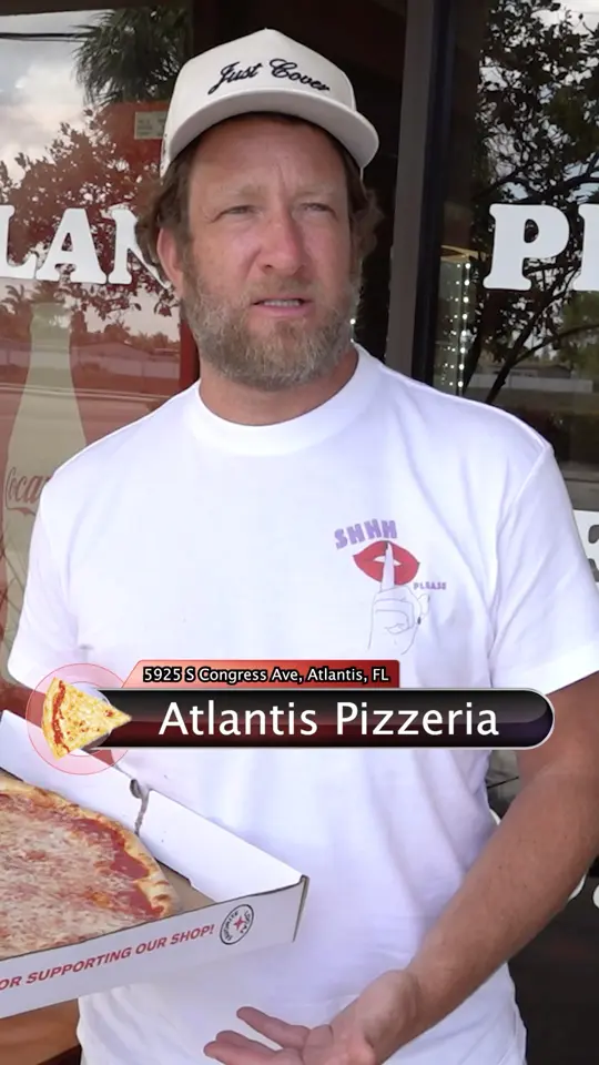 Atlantis Pizzeria in Atlantis showing review, pizza, video by Barstool Sports on YouTube