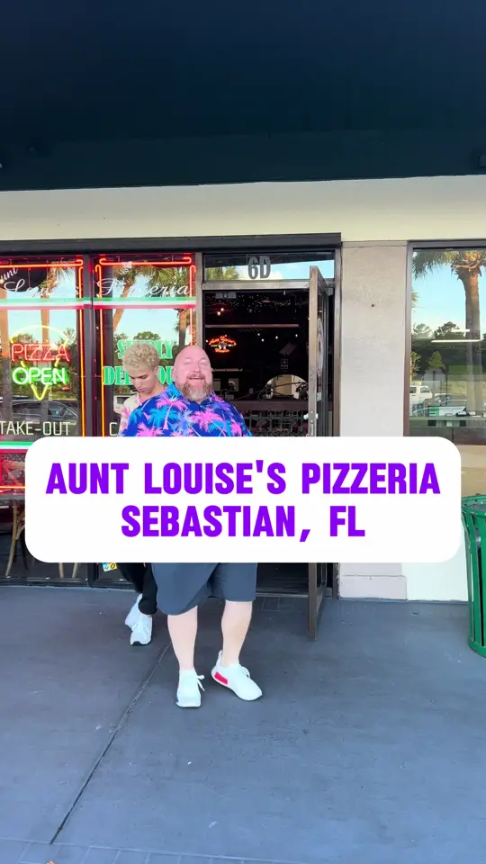 Aunt Louise's Pizzeria in Sebastian showing food review, pizza, video by baldy_eats on TikTok