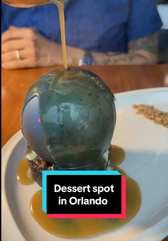 Aurora at the Celeste in Orlando showing dessert, supernova dessert, video by milanas_travels on TikTok