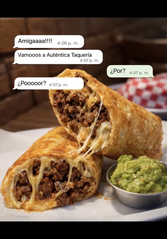 Autentica Taquería in Miami showing food, burrito, promotion, 2x1 deal, video by autenticataqueria on TikTok