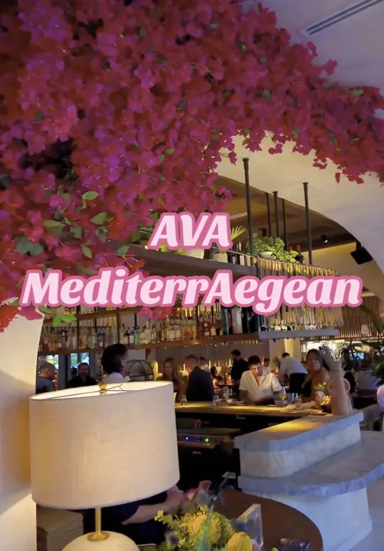 AVA MediterrAegean in Orlando showing review, visit, drinks, atmosphere, video by samanthalongton on TikTok