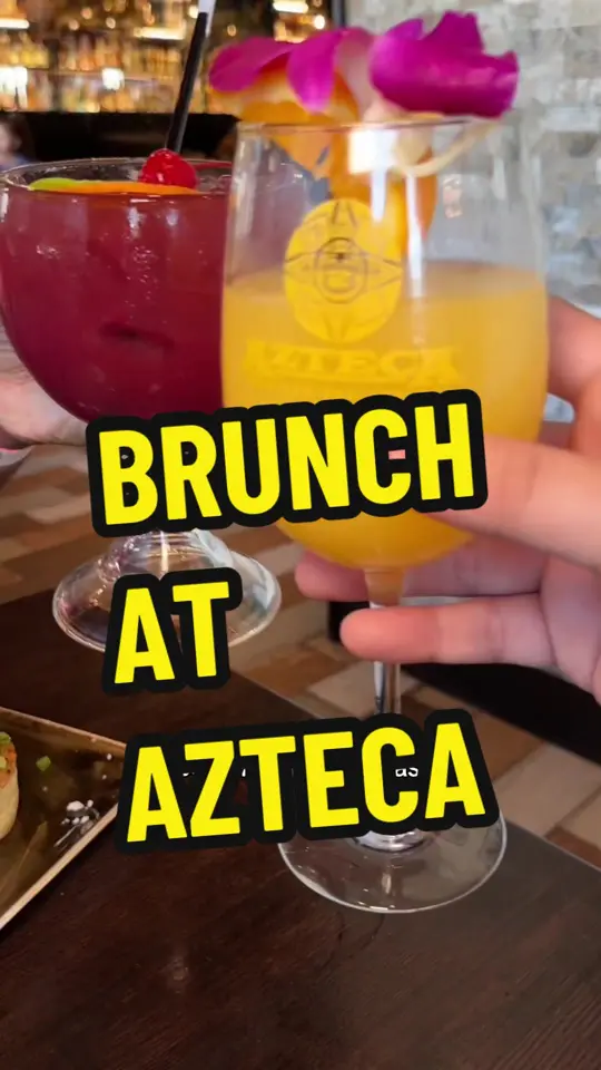 Azteca D'Oro Mexican Restaurant West Colonial in Orlando showing brunch, bottomless sangria, bottomless mimosas, birria torta, beans, melted cheese, video by briantreks on TikTok