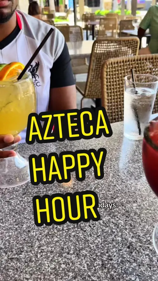 Azteca D'Oro in Orlando showing happy hour, drinks, mexican food, video by briantreks on TikTok