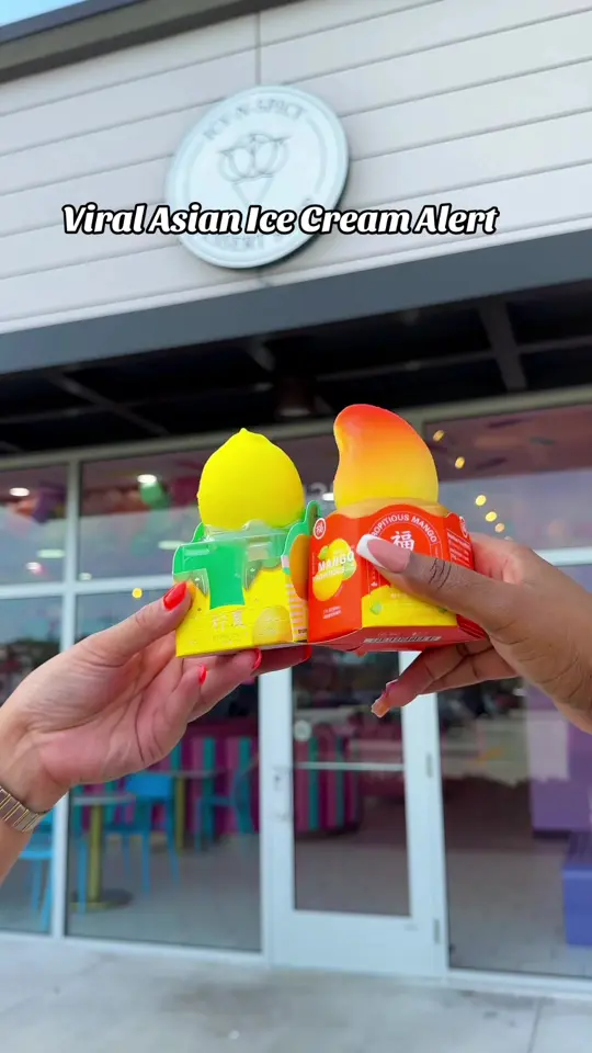 Azucar Ice Cream in Miami showing ice cream, mango ice cream, asian ice cream, video by icynspicymiami on TikTok