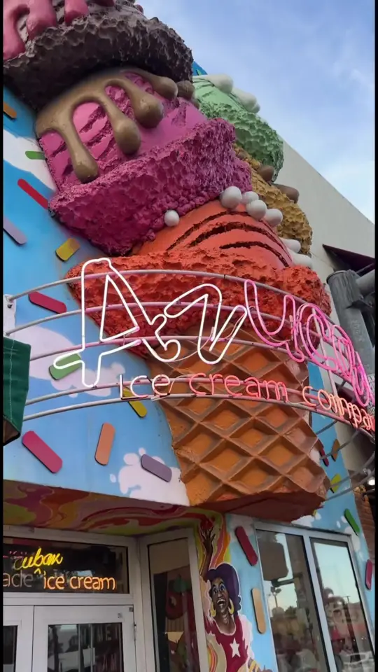 Azucar Ice Cream in Miami showing review, ice cream, video by _miamibites on TikTok