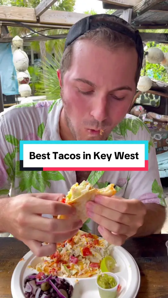 B.O.'s Fish Wagon in Key West showing food review, fish tacos, video by theshayspence on TikTok