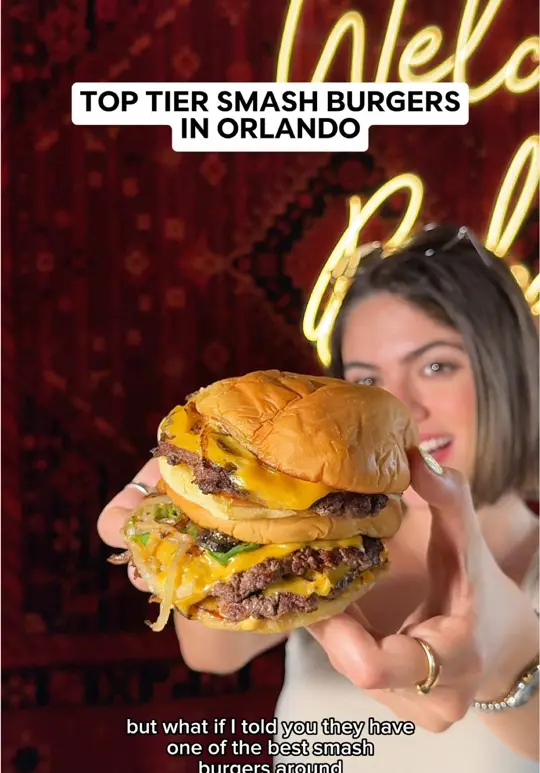 Baba's Halal Altamonte in Altamonte Springs showing smash burgers, video by foodbytiana on TikTok