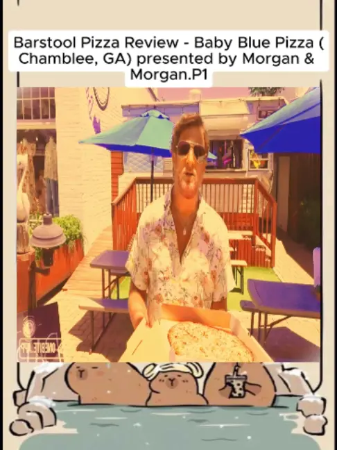 Baby Blue Pizza in Chamblee showing review, visit, video by margauxbeylier02 on TikTok