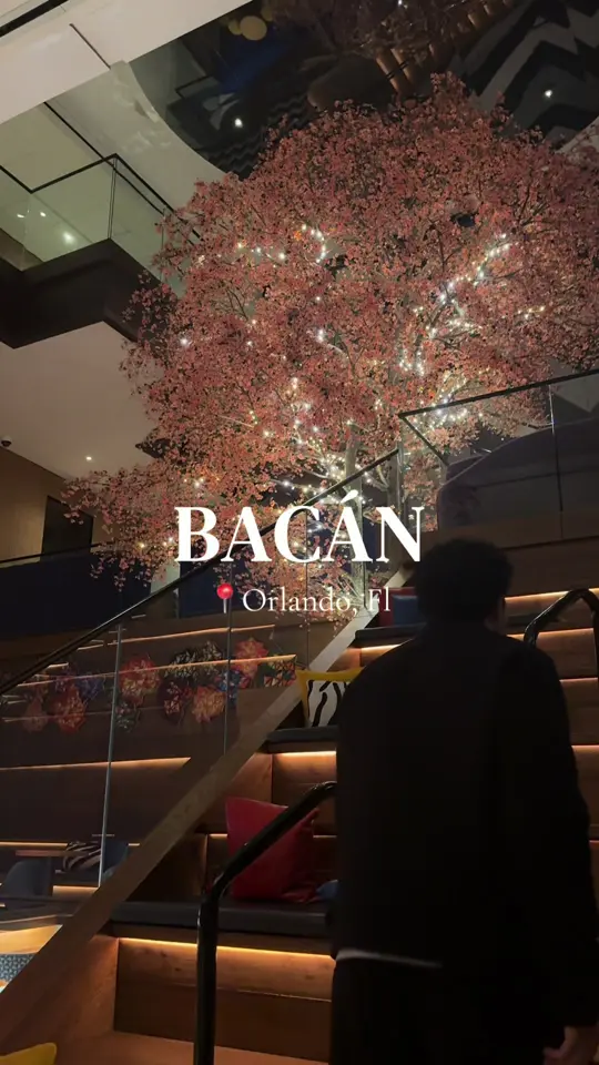 BACÁN in Orlando showing restaurant, atmosphere, date night, video by anishaandapally on TikTok