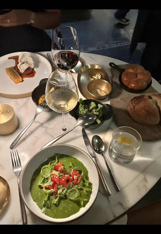 Bacchanalia in Atlanta showing dining experience, food, video by kylearenea_ on TikTok