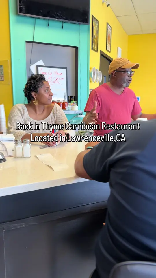 Back In Thyme-A taste of the Caribbean in Lawrenceville showing visit, restaurant atmosphere, video by backinthyme1 on TikTok