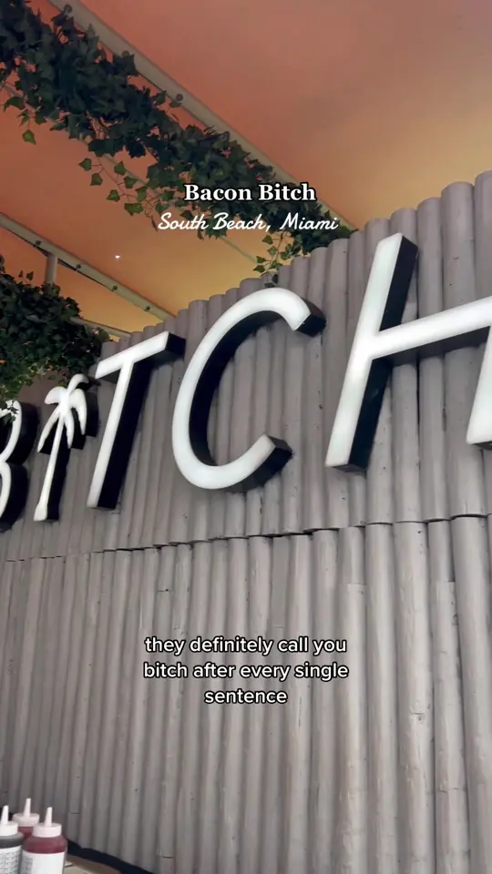 Bacon Bitch in Miami showing review, visit, video by tiffany.elizabeth on TikTok