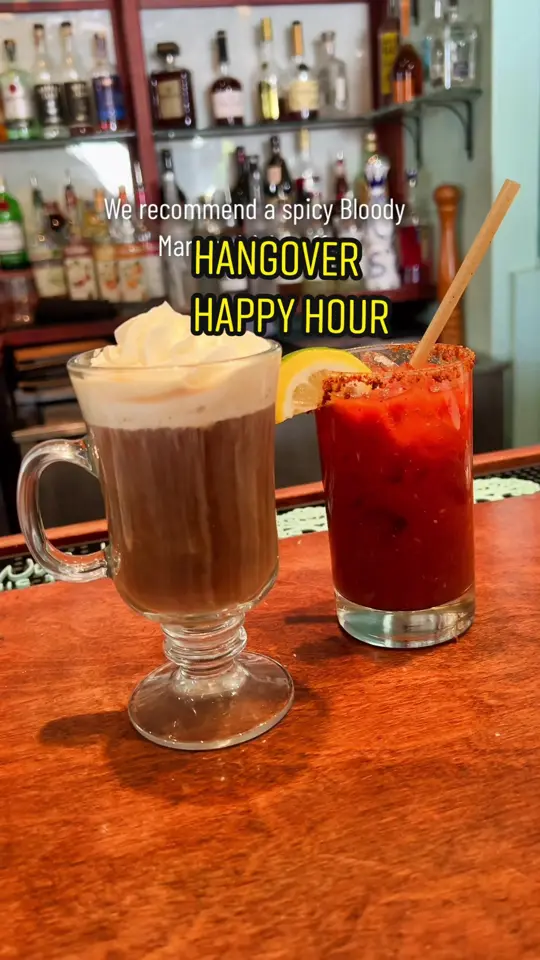 Bagatelle in Key West showing food, breakfast happy hour, video by just.take.a.dip on TikTok
