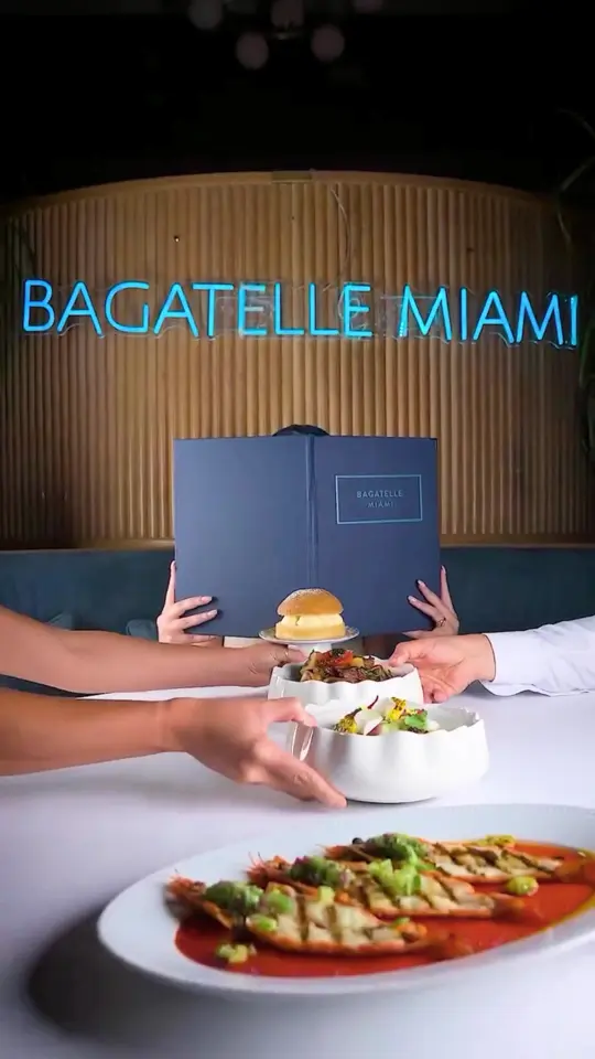 Bagatelle Miami River in Miami showing food, drinks, atmosphere, video by bagatelleworld on TikTok