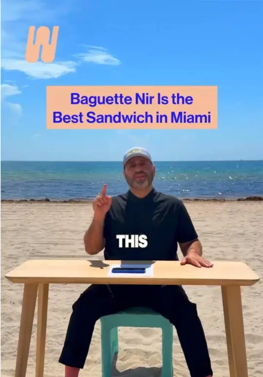  in Florida showing sandwich, baguette nir, miami food, review, video by whatsgoodmiami on TikTok