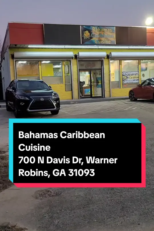 Bahamas Caribbean Cuisine in Warner Robins showing food, video by urbexgeorgiajenn on TikTok
