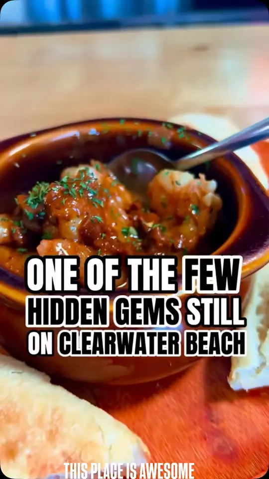 Bait House Tackle & Tavern in Clearwater showing food, drunken shrimp, drinks, brew, video by Clearwater Beach is Awesome on Facebook