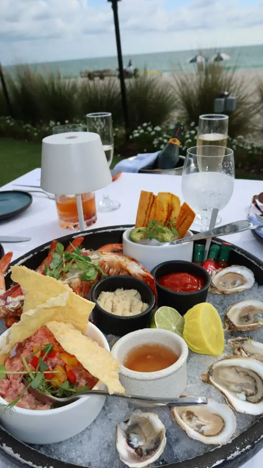  in Florida showing review, private beach dining, s'mores, video by Whatisstyle_ on Facebook