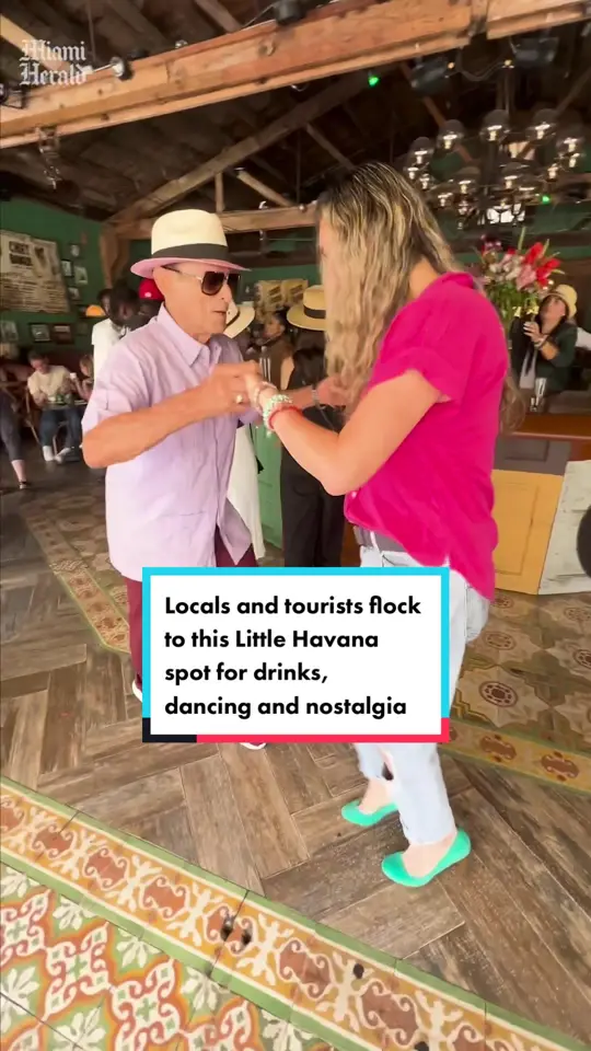 Ball & Chain in Miami showing salsa dancing, mojito, pastries, salsa classes, video by miamiherald on TikTok