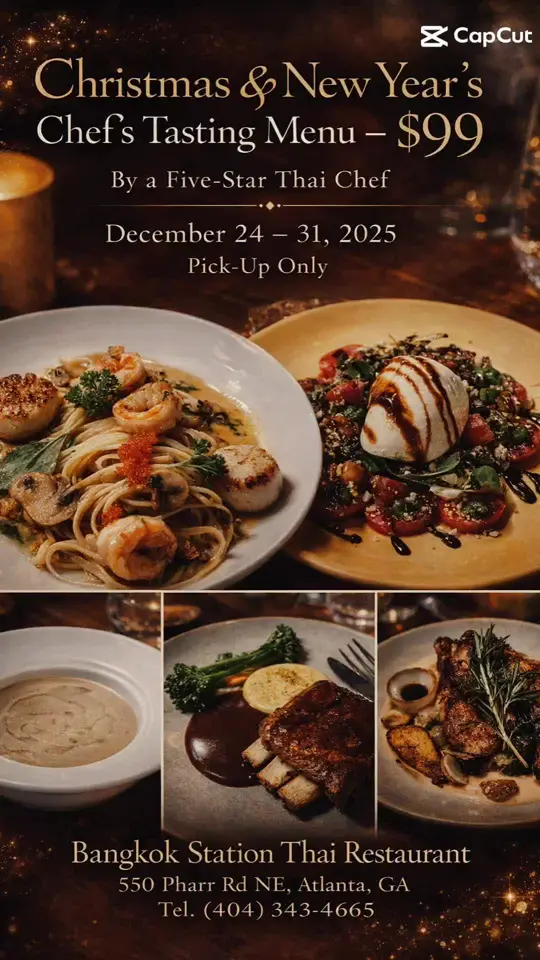 Bangkok Station in Atlanta showing food, thai food, video by bangkok.station.atlanta on TikTok