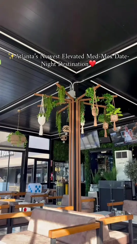 Bar Amaya in Marietta showing cocktail, handcrafted cocktails / food, fire tacos / hookah, premium hookah / atmosphere, upscale vibes / event, happy hour, video by mxduptravel on TikTok