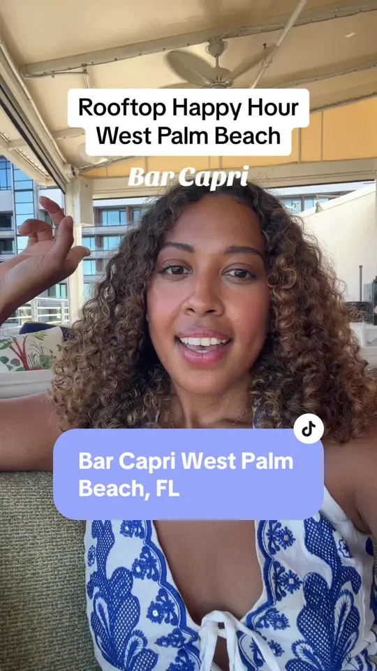 Bar Capri in West Palm Beach showing cocktail, pizza, video by actuallyarielletravels on TikTok