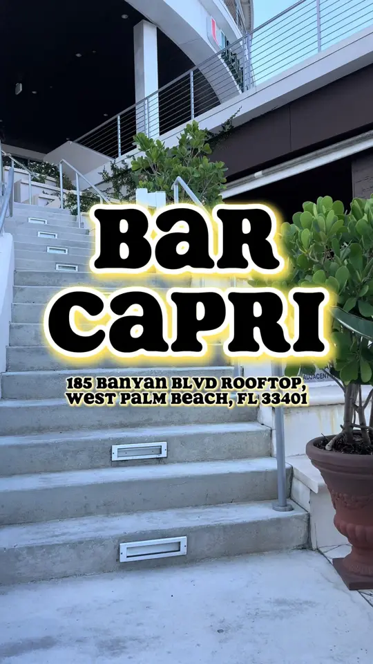 Bar Capri in West Palm Beach showing review, visit, food, fresh food, brunch, rooftop view, video by sk8natethefoodie on TikTok