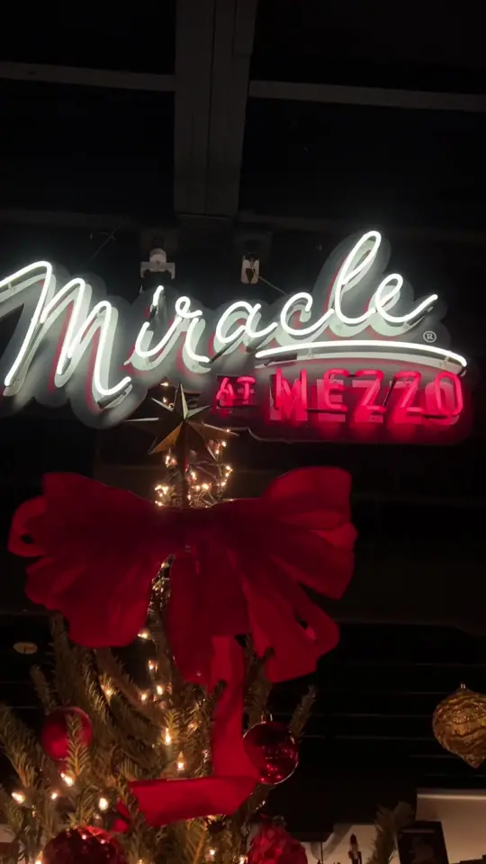 Bar Mezzo in St. Petersburg showing holiday event, christmas bar, festive drinks, downtown st pete visit, video by thetampabayguide on TikTok