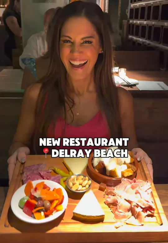 Barcelona Wine Bar in Delray Beach showing tapas, sangria, cocktails, video by sarahsarpolis on TikTok