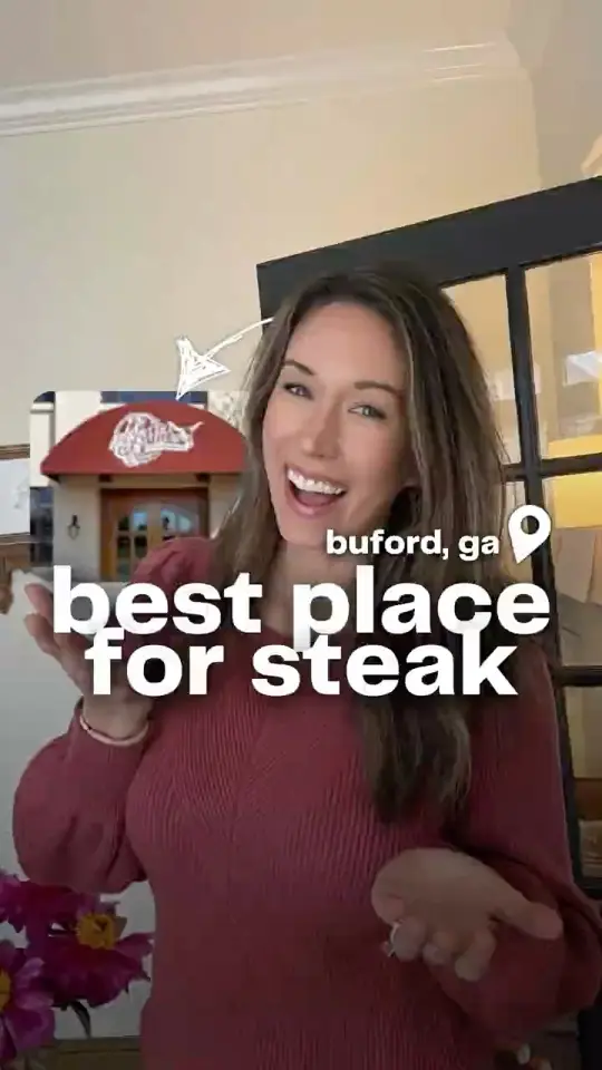 Bare Bones Steakhouse in Buford showing restaurant visit, steak, video by Living in North Metro Atlanta on YouTube